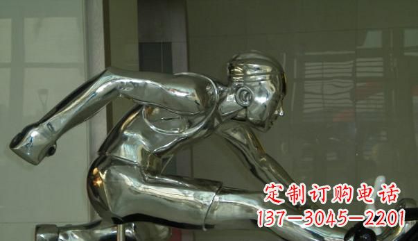 济南不锈钢运动员雕塑