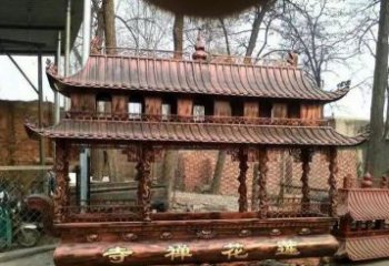 济南方形寺庙香炉铜雕