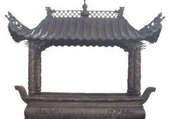 济南古典庙宇香炉铜雕