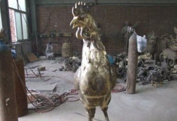 济南雕刻公鸡铜雕，铸就艺术之美