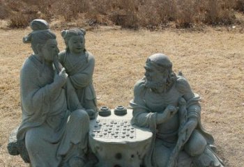 济南八仙下棋铜雕塑