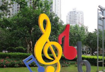 济南不锈钢音符雕塑-引领您的心情旋律