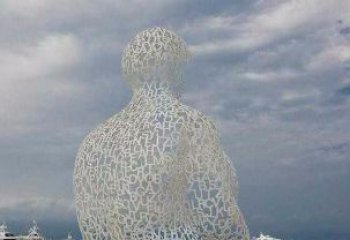济南不锈钢字母镂空人物雕塑