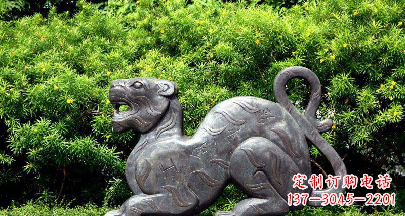 济南华丽雕塑，大型老虎铜雕
