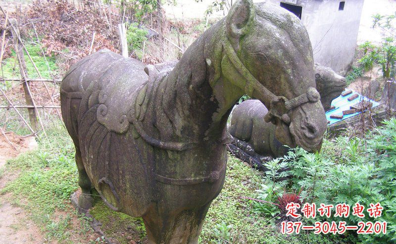 济南公园抽象马动物铜雕