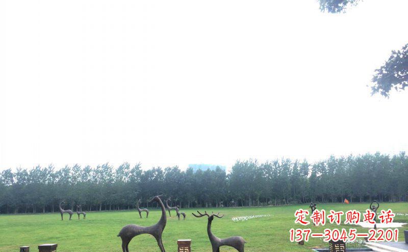 济南定制铜动物雕塑 – 小鹿