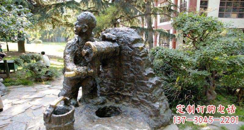 济南春洋定制铜雕男孩雕塑