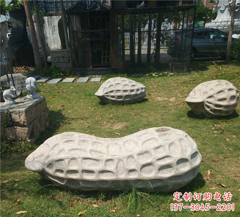 济南精美大理石花生雕塑