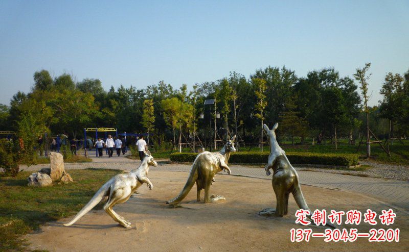 济南高质量袋鼠铜雕