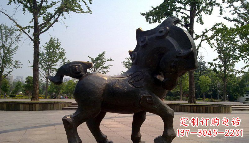 济南中领雕塑灵动小马铜雕