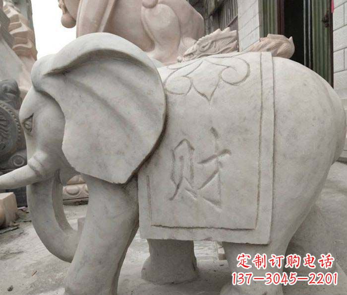 济南大理石大象雕塑