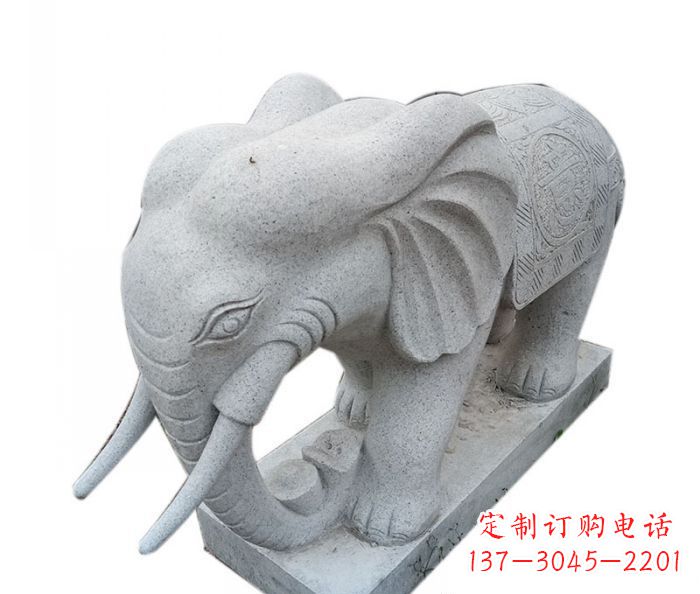 济南精美绝伦的大象大理石雕塑