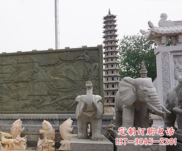 济南艺术级大象石雕