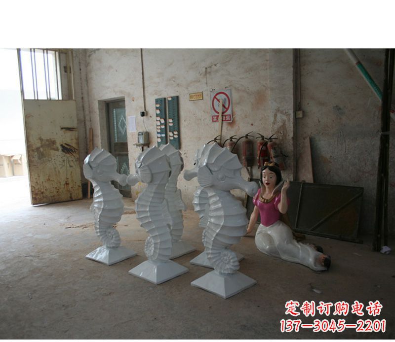 济南精美海马石动物雕塑