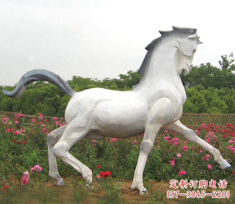 济南公园动物石雕马