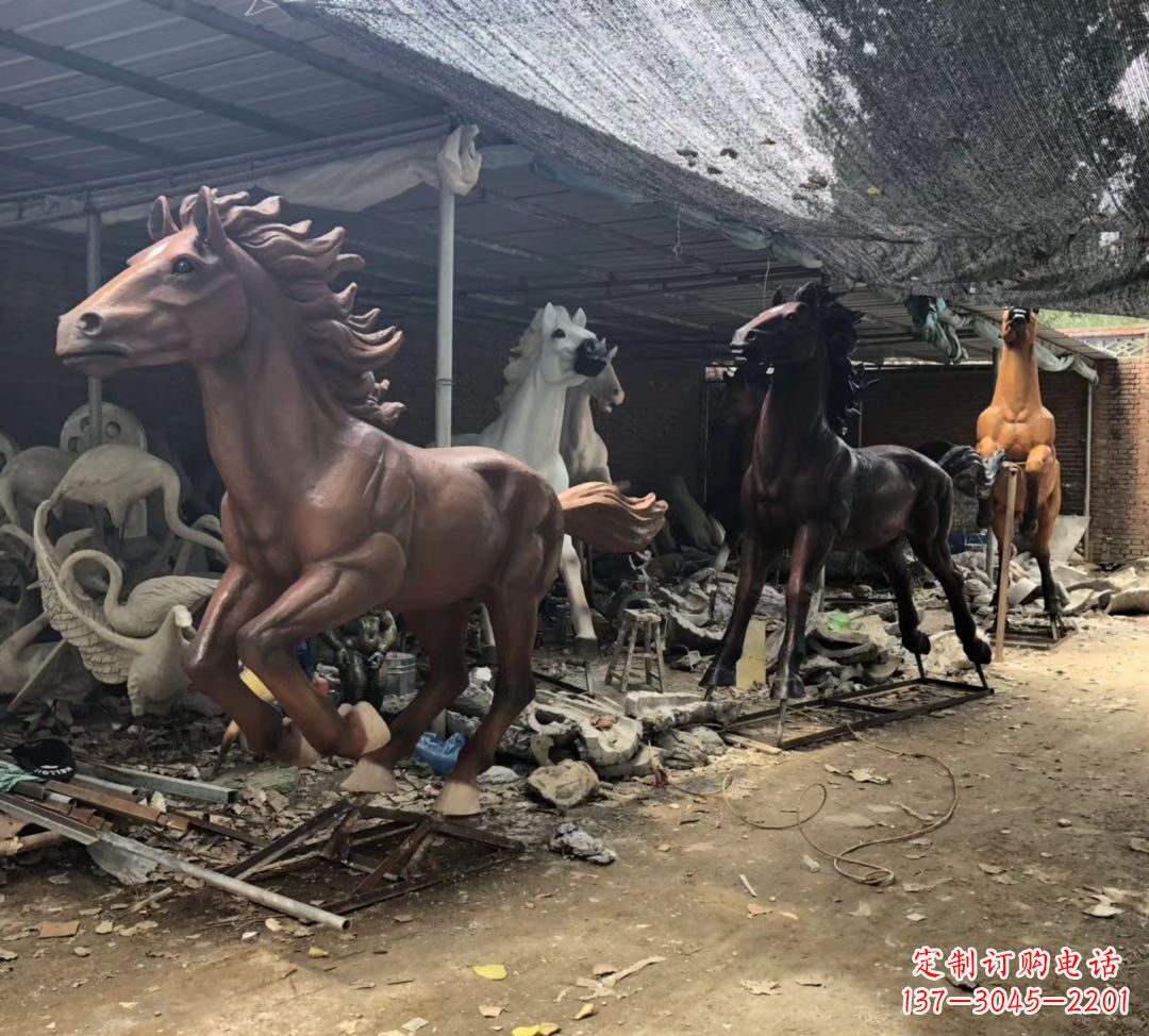 济南精美马头铜雕塑