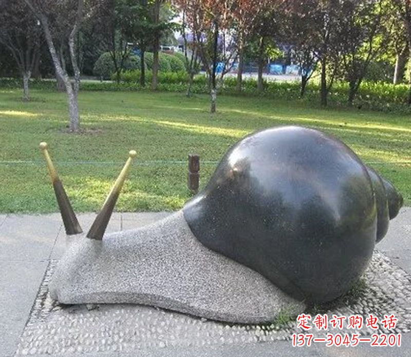 济南公园动物蜗牛景观石雕