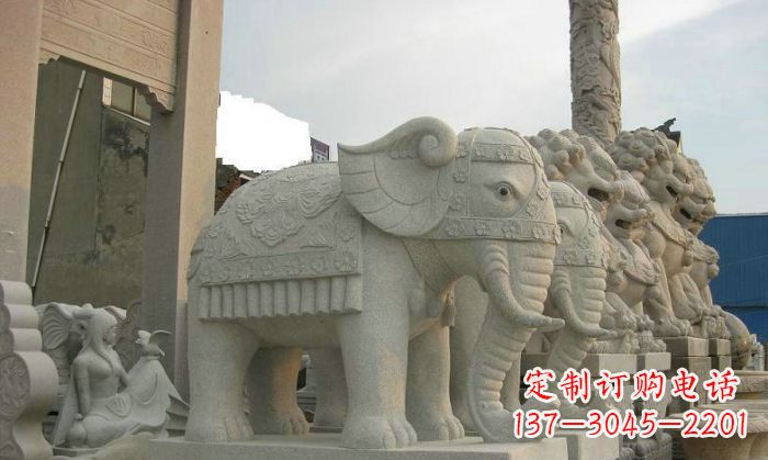 济南产品名称优雅雕塑大象招财雕塑