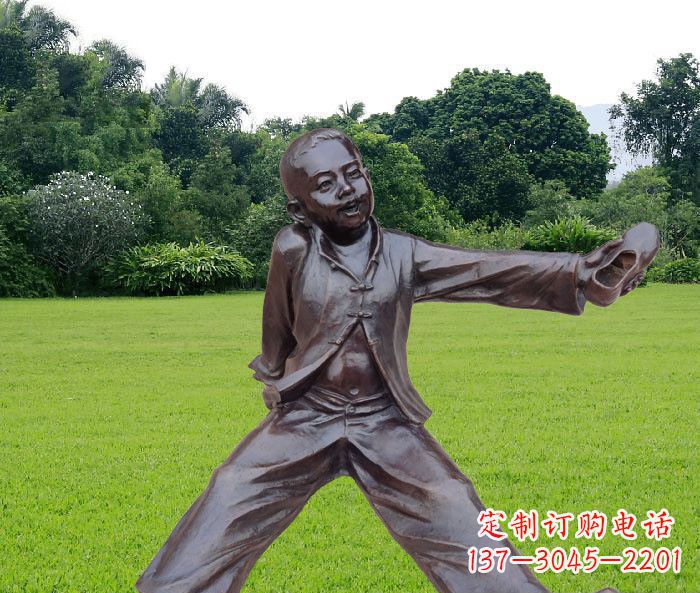 济南优雅动人的儿童铜雕