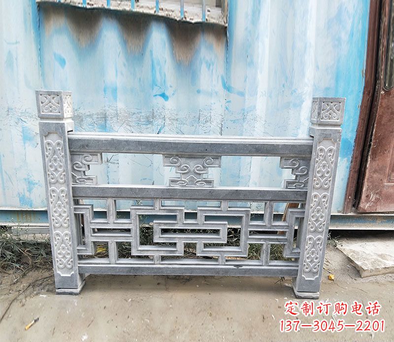 济南艺术精美的公园仿古石栏板雕刻