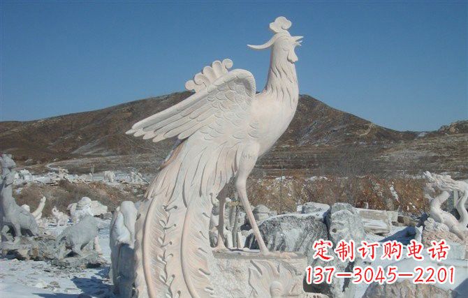济南公园凤凰石雕