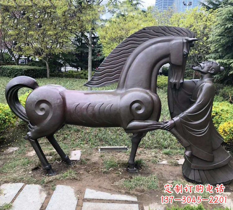 济南展现历史名人的铜雕雕塑