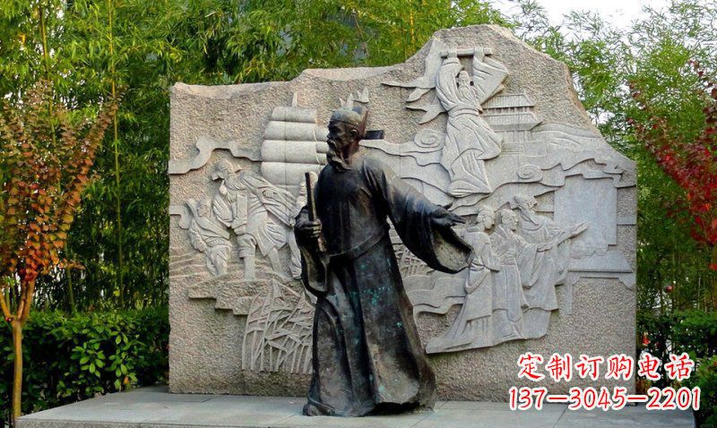 济南公园海瑞古代名人人物铜雕