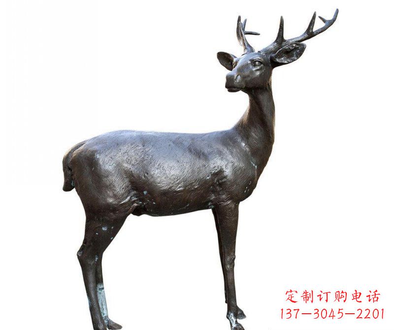 济南铜雕回头鹿动物雕塑