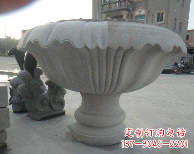 济南高端大理石花盆雕塑