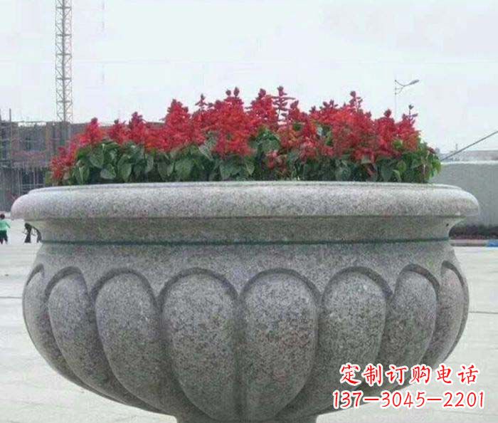 济南精美大理石花盆雕塑