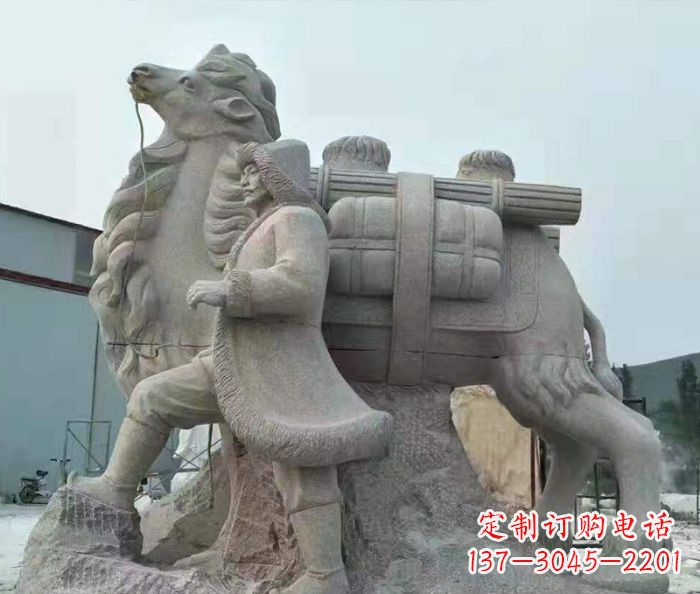 济南精致精美的大理石骆驼石雕
