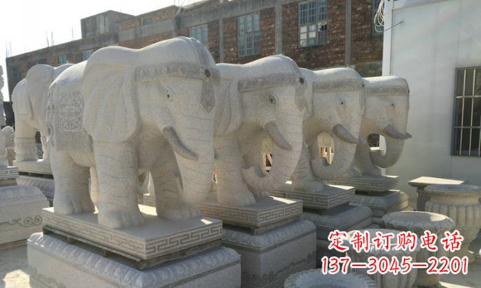济南缅甸大理石缅甸大象雕塑