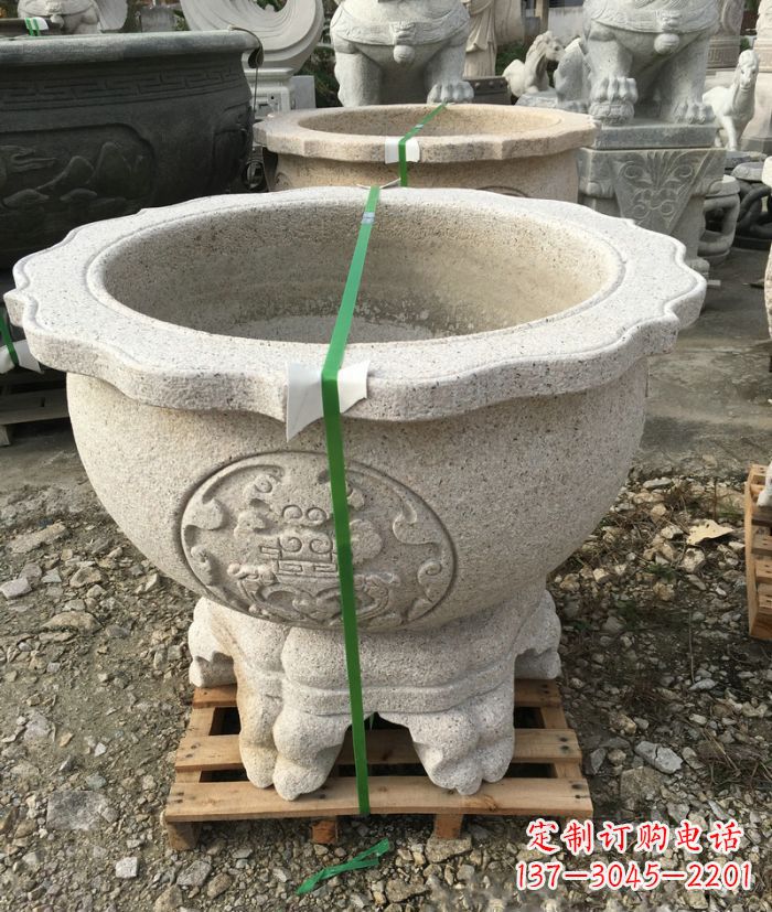 济南高品质大理石水缸雕塑