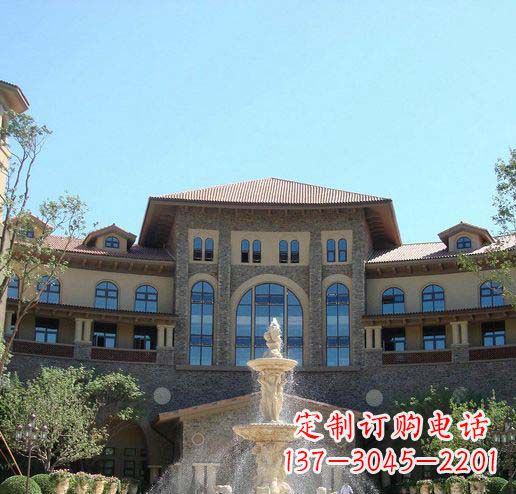 济南定制欧式古典喷泉大理石雕塑