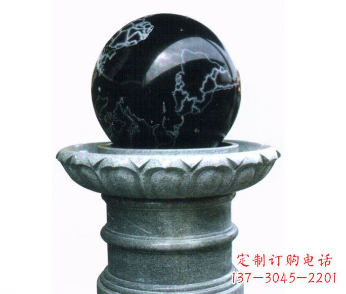 济南风水球喷泉石雕——营造悠然自在的公园氛围