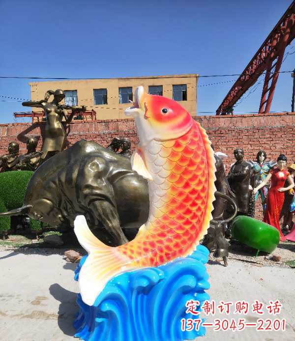 济南专业玻璃钢鲤鱼雕塑让自然美景一直持久