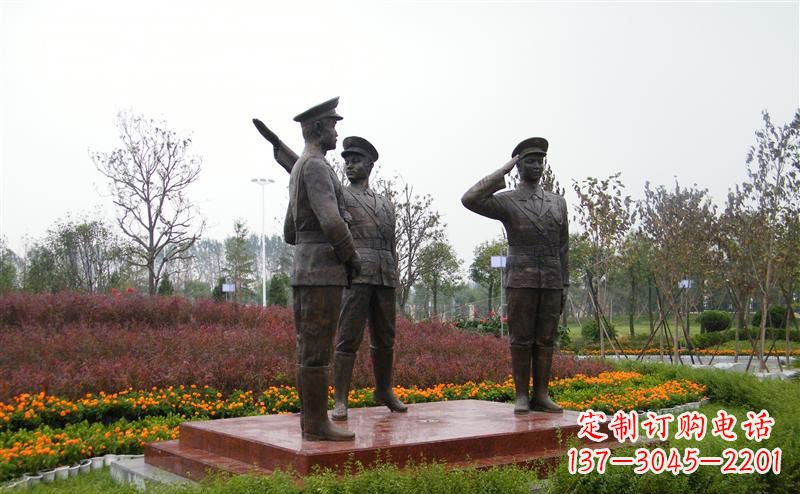 济南金属警察雕塑——荣耀守护社会治安!
