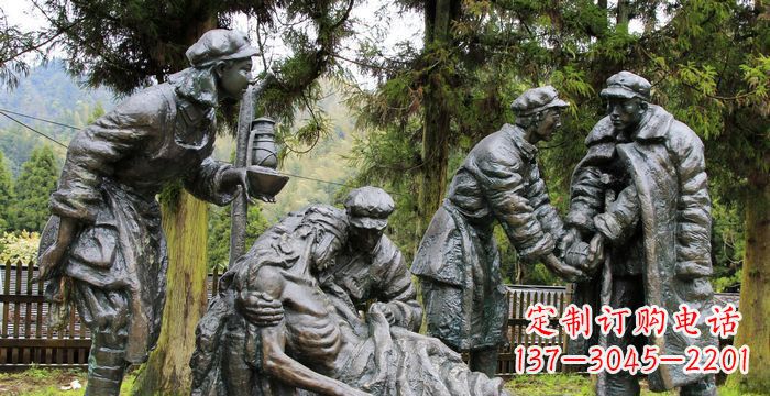 济南红军铜雕,宣扬时代之精神