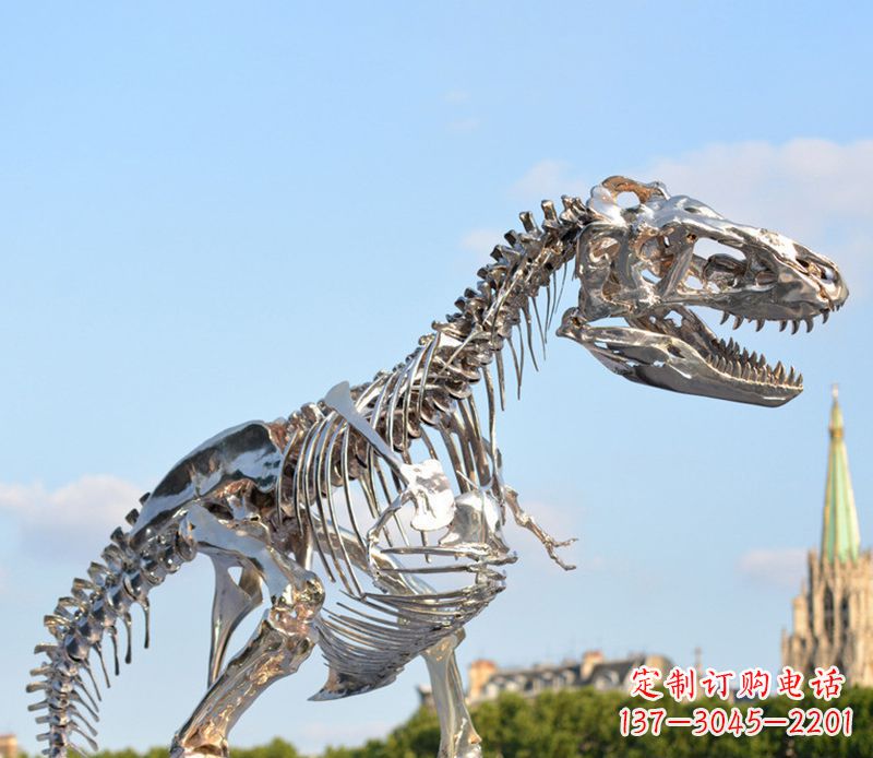 济南公园恐龙雕塑不锈钢