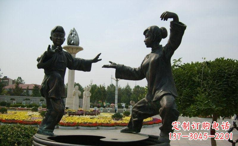 济南艺术精灵传统太极拳铜雕