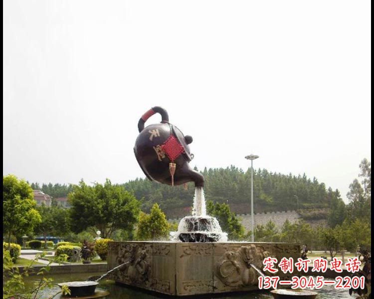 济南传统工艺茶壶铜雕