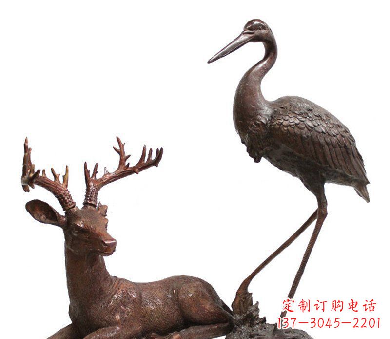 济南中领雕塑仙鹤铜雕艺术品