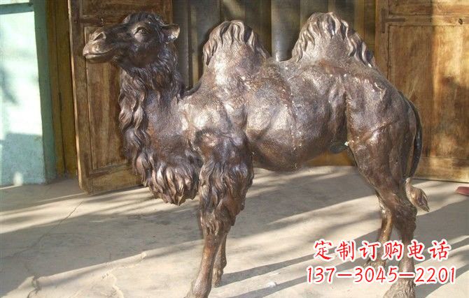 济南公园骆驼铜雕222