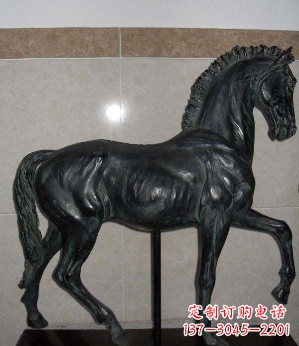 济南公园马动物景观铜雕