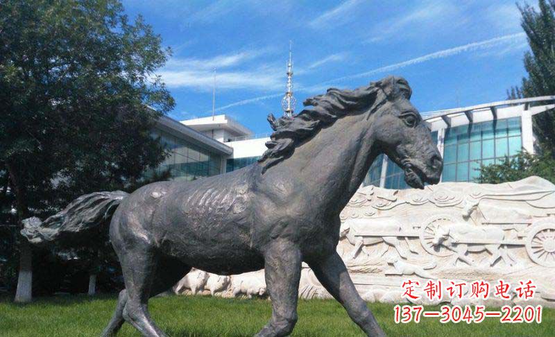 济南马动物铜雕塑