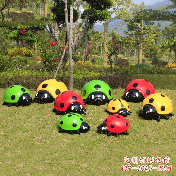 济南公园七星瓢虫-园林幼儿园动物雕塑摆件