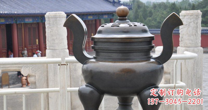 济南高雅香炉铜雕,景观雕塑装置