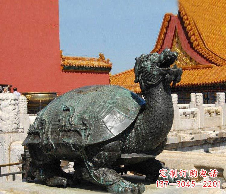 济南精美铜雕龙龟,给你公园独特色彩