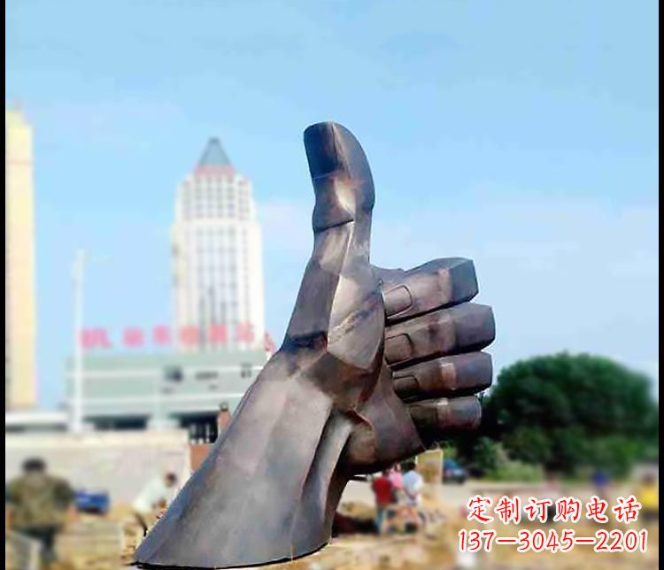 济南高端精美大拇指铜雕