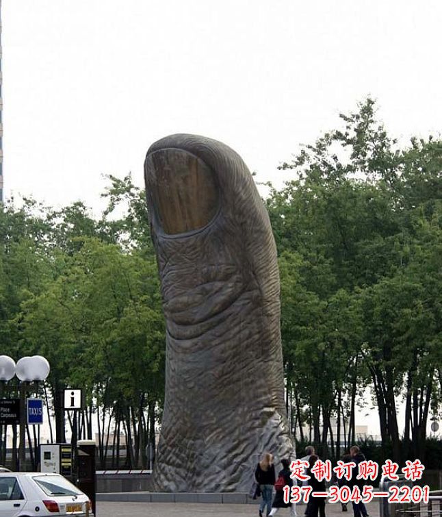 济南中领雕塑大拇指铜雕竖立景观